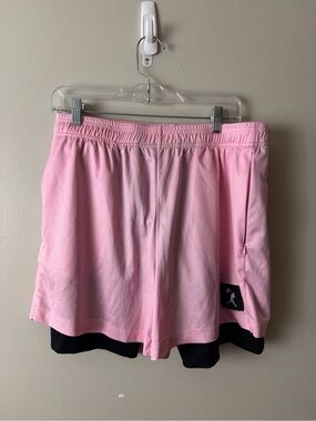 Men’s Baseballism Pink and Black Athletic Shorts Large
